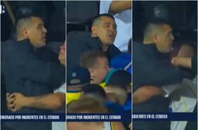 Insólito: Riquelme se mete en la barra de Boca Juniors para frenar un enfrentamiento con la policía tras serios incidentes