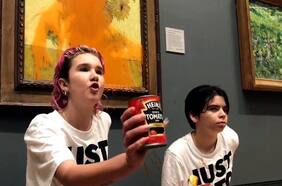 La activista climática que arrojó salsa de tomate a la pintura de Van Gogh rompe el silencio