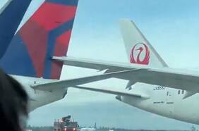 Aviones Delta y Japan Airlines chocan en aeropuerto de Estados Unidos