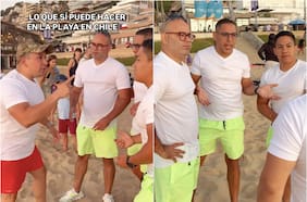 Los virales de extranjeros que bromean con las prohibiciones en las playas de Chile