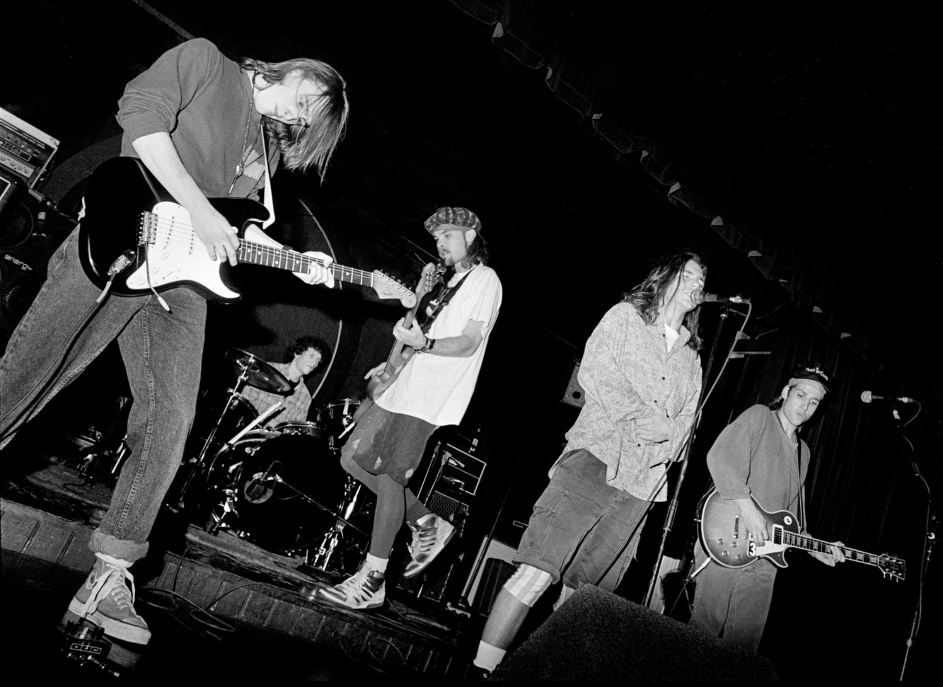 Pearl Jam en su primer concierto, 22 de octubre de 1990.
Foto de Karen Mason-Blair.