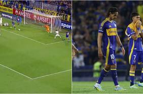 La habilitación de Williams Alarcón que Cavani falló abajo del arco en la eliminación de Boca Juniors de la Libertadores