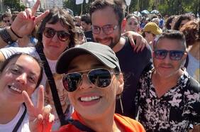 La procesión de Daniel Jadue y Karina Oliva a la marcha de La Cámpora (y los coqueteos con el nuevo Partido Popular)