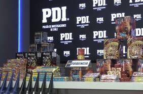 Tres detenidos y alrededor de 2.500 fuegos artificiales decomisados deja operativo de la PDI en la Región Metropolitana