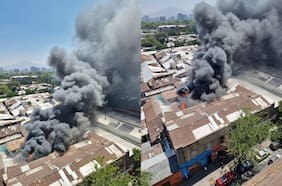 Con peligro de derrumbe en casona: incendio en Santiago Centro afecta a tres cités y a cuatro locales comerciales