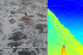 Drones con altavoz: así advierten a bañistas imprudentes en La Serena