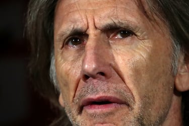 Ricardo Gareca, en el partido entre Chile y Ecuador