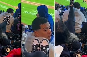 Registran violenta actitud de una mujer en contra de un hombre en un estadio de Estados Unidos