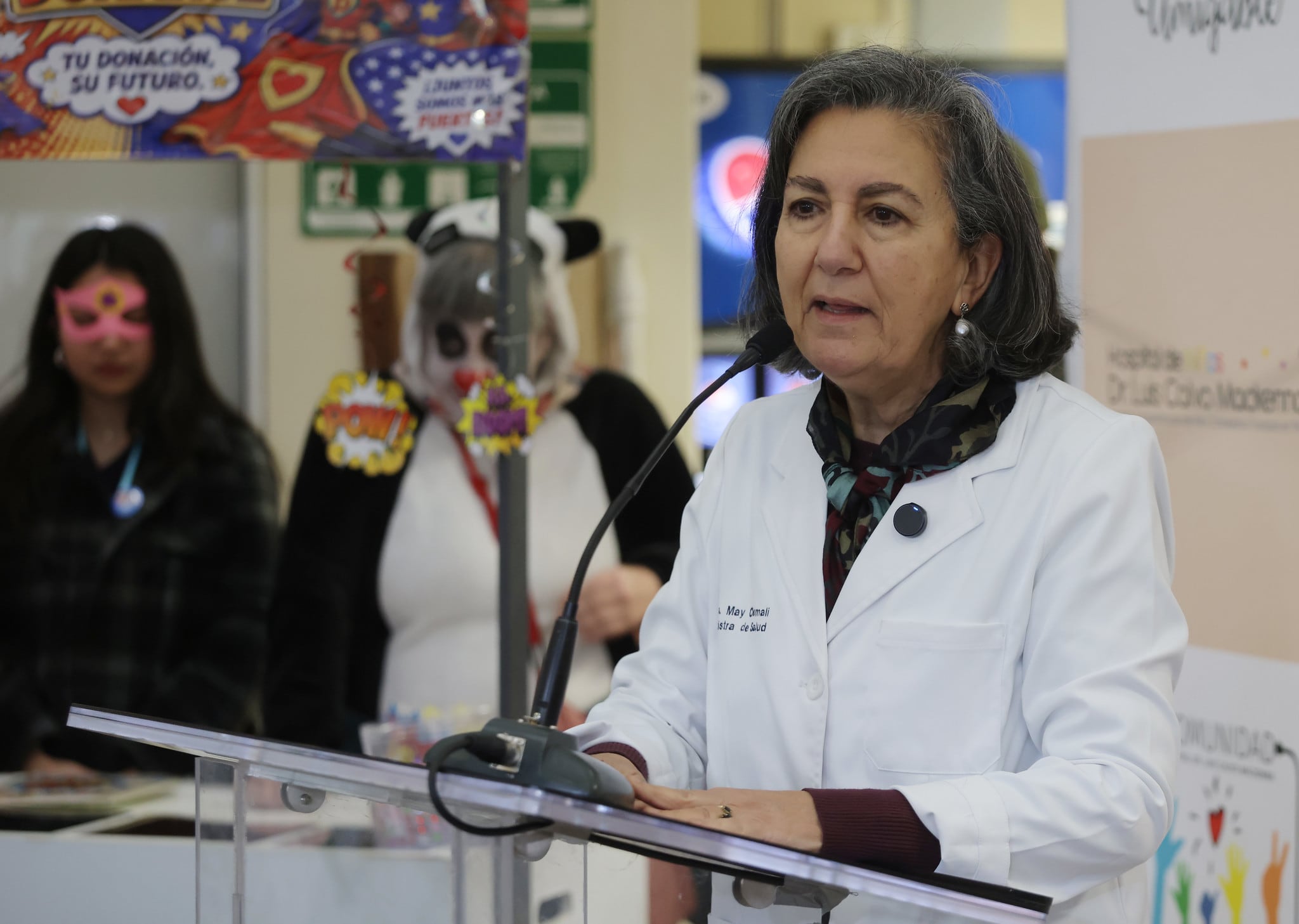 May Chomali en una actividad sobre donación de órganos.