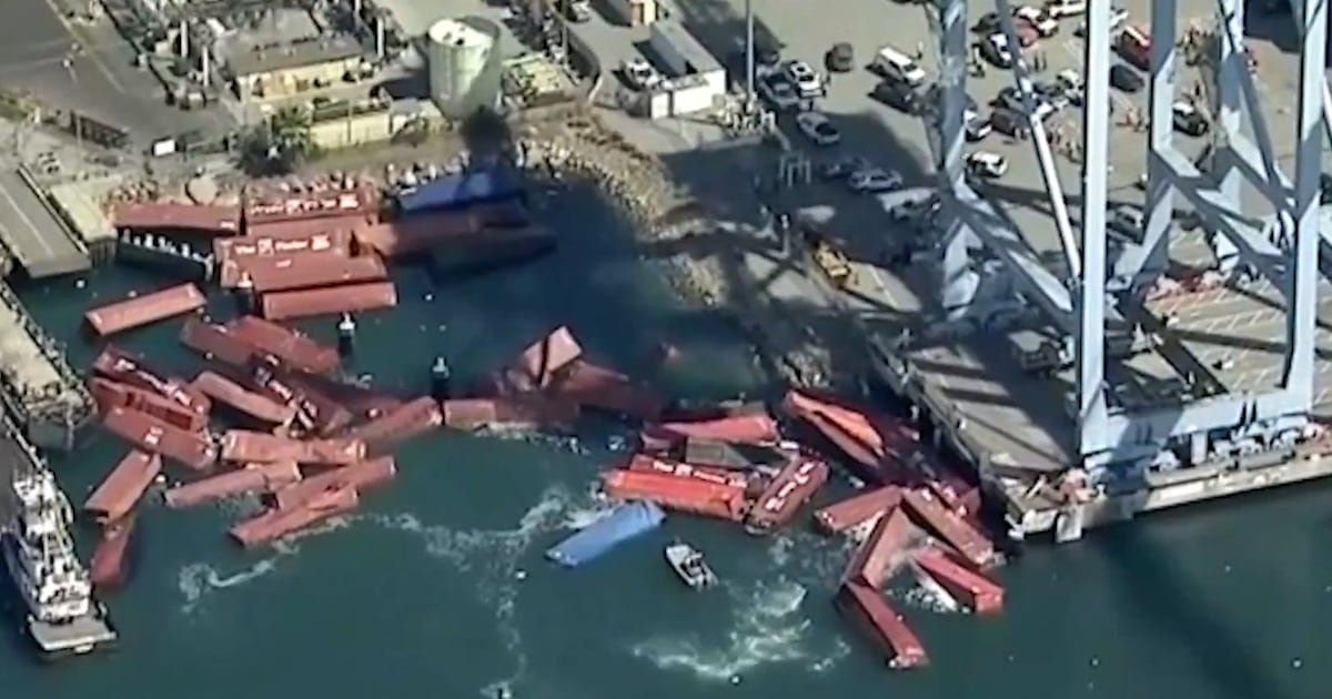 Más de 60 contenedores cayeron al mar en uno de los puertos más importantes de EE.UU