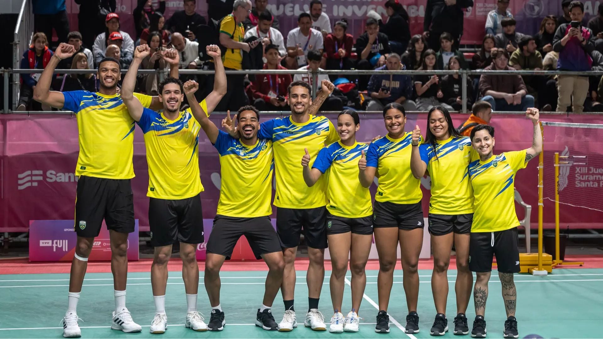 Brasil ganó todas las medallas de oro en el bádminton. Foto: COB.