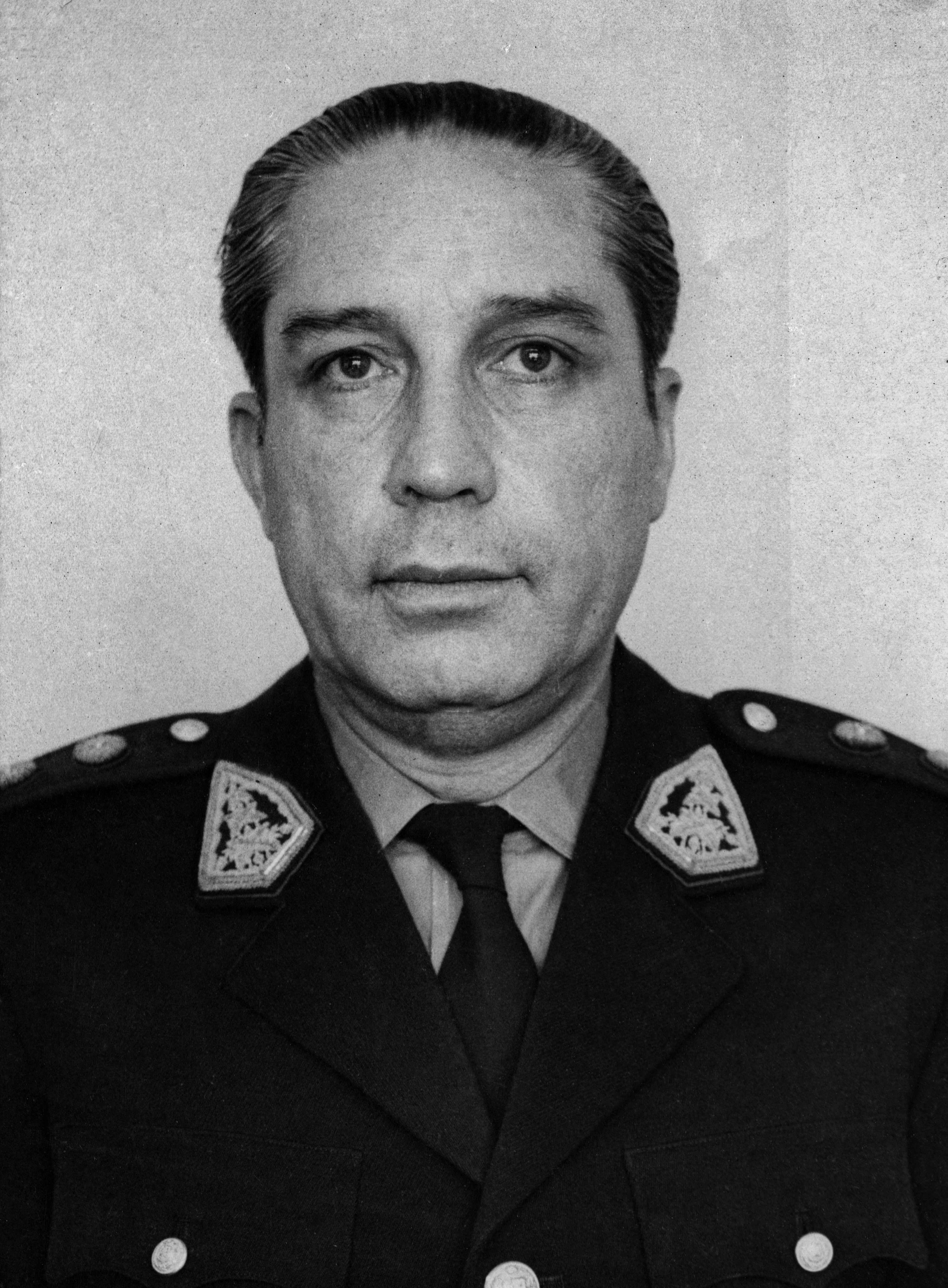Former Peruvian president Gen. (r) Francisco Morales Bermudez in picture taken in 1968, while he was the Minister of Economy during the military regime of Gen. Juan Velasco Alvarado (1968-75), who he succeeded until 1980. - The Italian Supreme Court confirmed on February 9, 2022, the final sentence to life imprisonment for the former president of Peru, Francisco Morales Bermudez (1975-1980), for the death of two Italo-Argentines in the framework of the Condor Plan, executed by the dictatorships of the Southern Cone, judicial sources reported. (Photo by Herman Schwarz / AFP)
