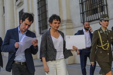 La ministra del Interior, Carolina Tohá, en el Palacio de La Moneda.