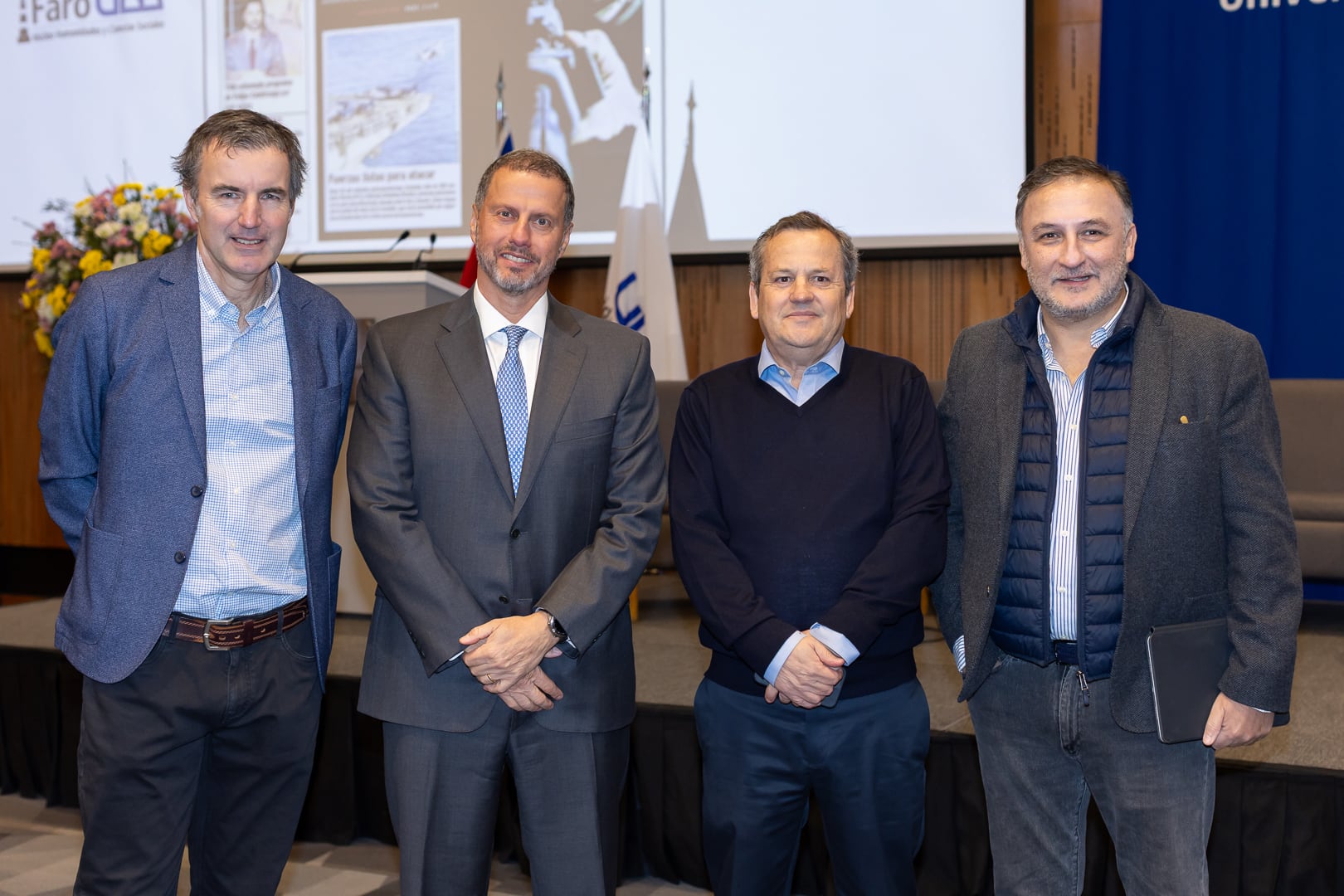 Guillermo Turner, Jorge Andrés Saieh, presidente de Grupo Copesa; Cristián Bofill y Juan Pablo Larraín.