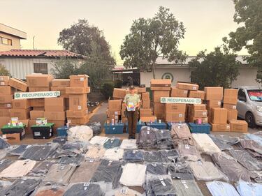 Carabineros detiene a 11 sujetos sorprendidos descargando cajas desde un camión que había sido robado en Lo Espejo