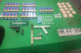 Por balacera: tres sujetos son detenidos en Quinta Normal por porte ilegal de armas, municiones y droga