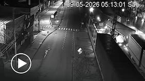 Cámara captó el momento exacto en que tren de carga se descarriló en Chiguayante