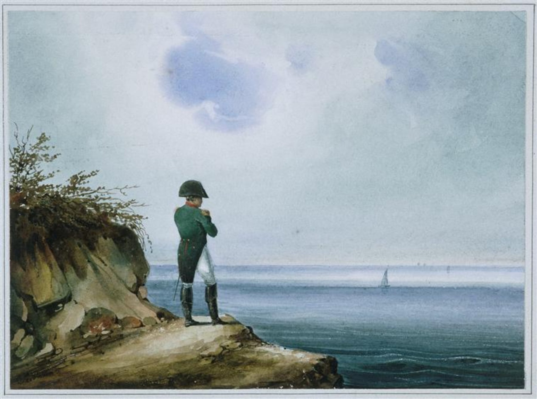 Napoleón Bonaparte en Santa Elena.
Pintura de Franz Josef Sandmann
