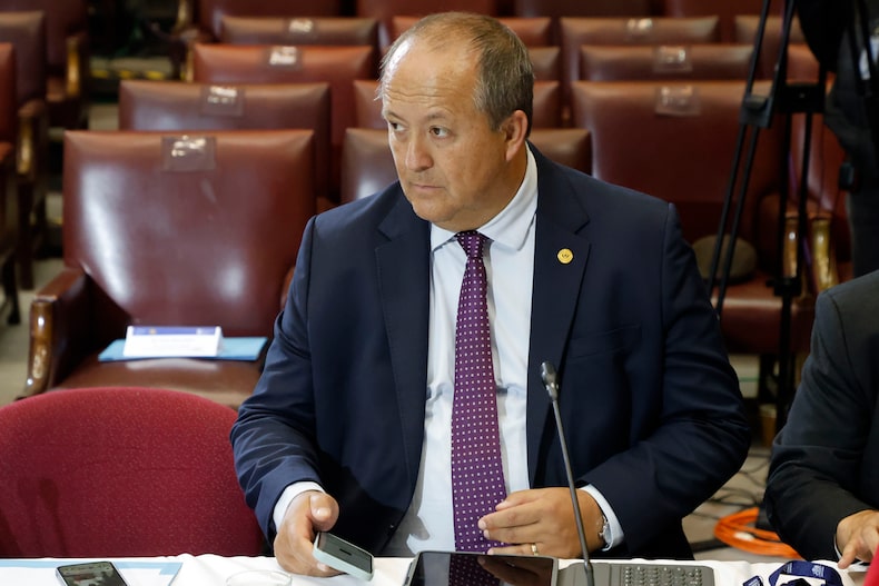 El fiscal nacional, Ángel Valencia, en el Senado.