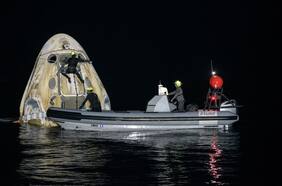 Exitoso regreso de cuatro astronautas desde la Estación Espacial en una nave de SpaceX