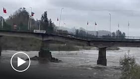Así quedó el “Puente Viejo” en Lautaro tras colapso por sistema frontal