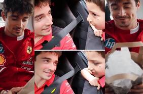 La reacción de Leclerc tras recibir un regalo de un niño chileno y el relato de este pequeño fanático