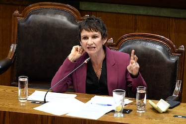 La ministra del Interior, Carolina Tohá, defendió el veto a la Ley de Usurpaciones en la Cámara de Diputados.