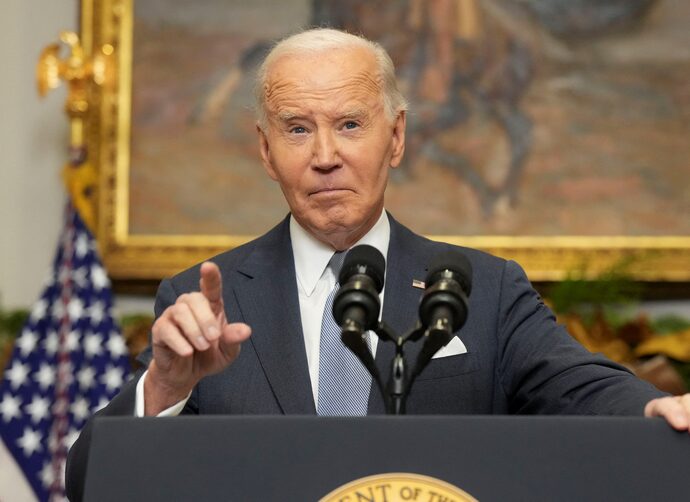 U.S. President Biden speaks after Syrian rebels announced that they have ousted Syria's Bashar al-Assad, in Washington