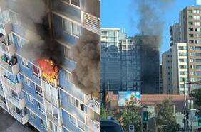 Incendio afecta departamento en Santiago Centro: se realizó evacuación del edificio