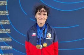 Sara Montecinos brilla en el Mundial de Atletismo Máster y se cuelga su segunda medalla de oro