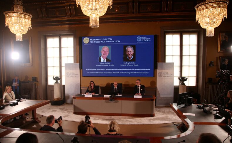 Announcement of Nobel Prize in Physics in Stockholm