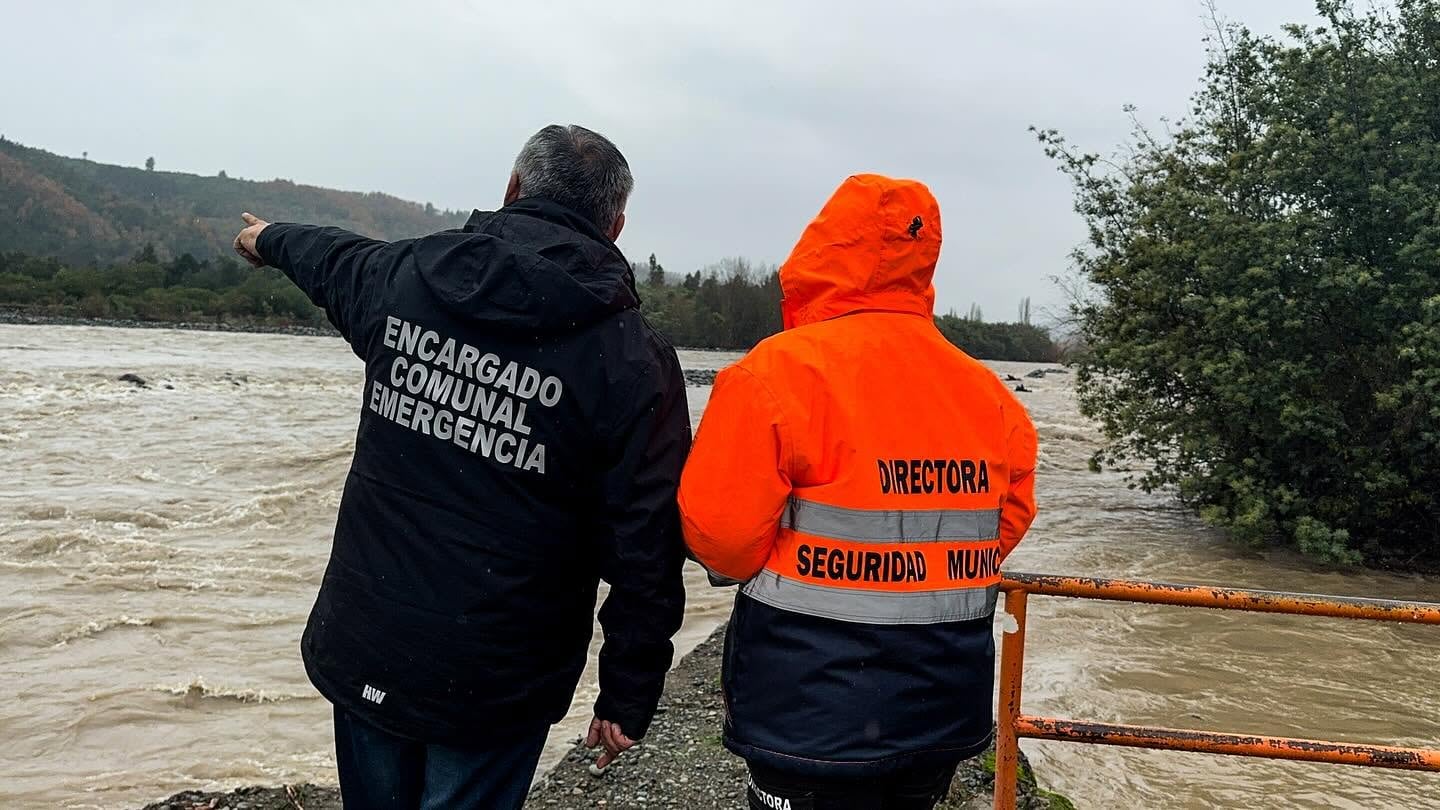 Sistema frontal: Senapred declara alerta roja para Linares y Longaví por amenaza de desborde del río Achibueno