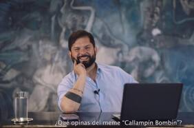 “Cada vez que lo leo...”: la reacción del Presidente Boric al meme “callampín bombín”