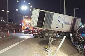 Chofer de camión falleció tras accidente de tránsito en la Ruta 5 Norte: reventó uno de sus neumáticos y cabina se incendió