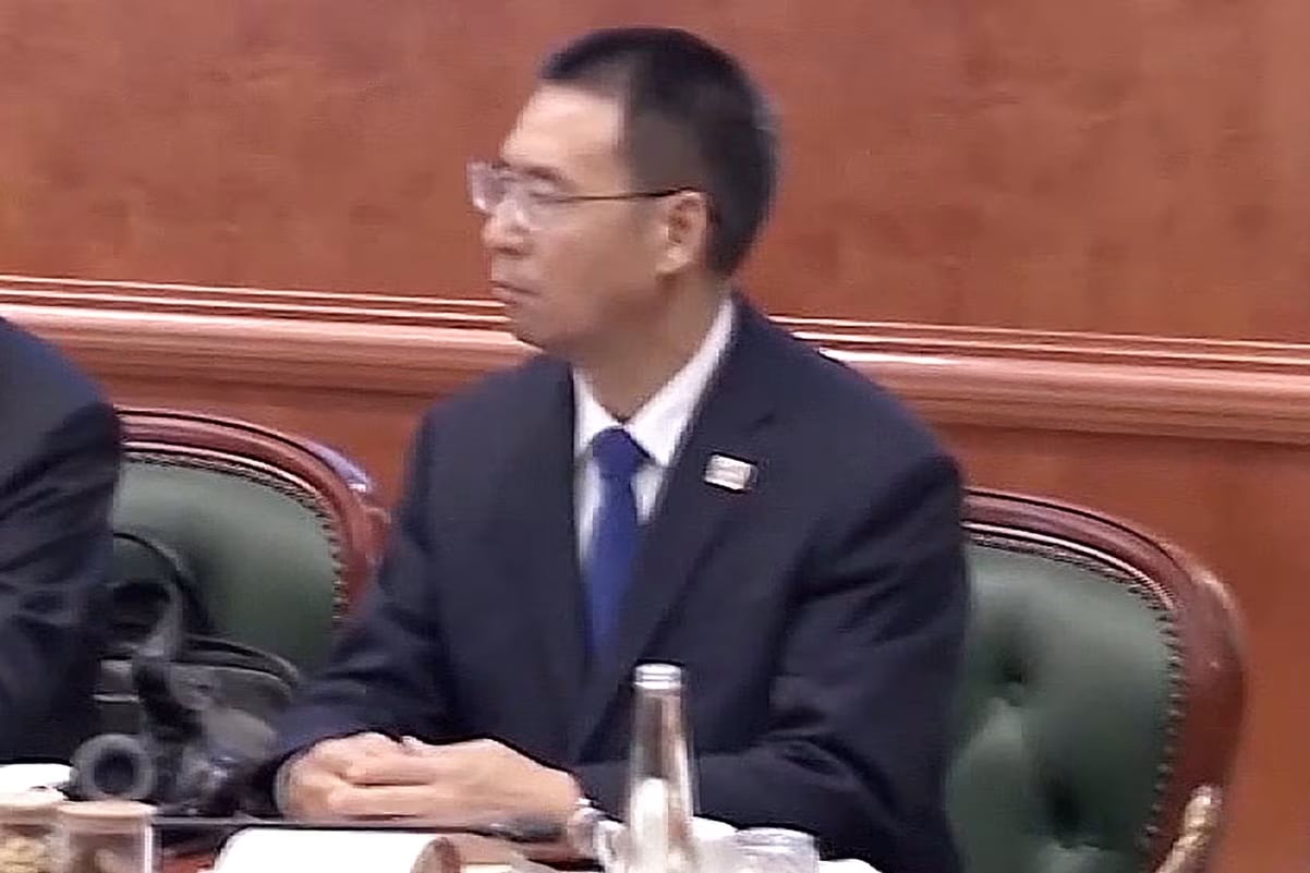 Zhoun Hongxu en una reunión durante la cumbre de los BRICS a principios de septiembre. Foto: CCTV
