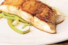 Corvina glaseada al teriyaki