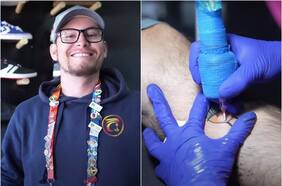 “Es una locura”: chileno se tatuó en su pierna a Fiu, la mascota de Santiago 2023