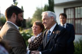 Los discursos de Boric, Bachelet y Frei en honor a Piñera