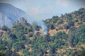 Bomberos combaten incendio en ladera sur del cerro San Cristóbal