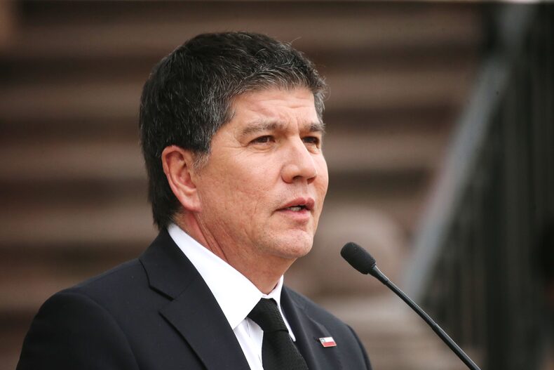 Subsecretario del interior realiza declaraciones en el Palacio de La Moneda 17/10/2024