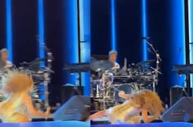 “Soy de caucho”: Shakira sufre fuerte caída durante concierto en El Salvador y así reaccionó