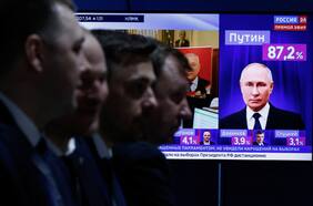 Putin se proclama ganador, con el 87% de los votos y advierte que “nadie podrá con Rusia”
