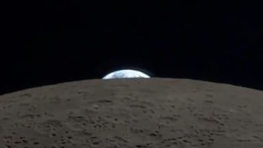 Revelan el inédito video de la “puesta de la Tierra”, captado desde la Luna por un astronauta de Artemis II