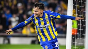 Con una asistencia de rabona: el festejo de Vicente Pizarro en la goleada de Rosario Central por la Libertadores