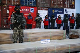 Histórico decomiso en puertos nacionales: incautan 108 toneladas de droga impregnada en madera