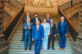 Boric coincide con Díaz-Canel en almuerzo de despedida a López Obrador en México