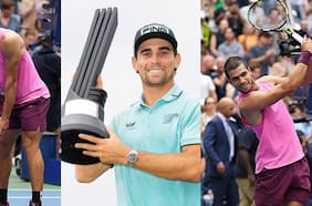 ¿Un guiño a su amigo Joaquín Niemann? La particular celebración “golfística” de Carlos Alcaraz tras su título del US Open