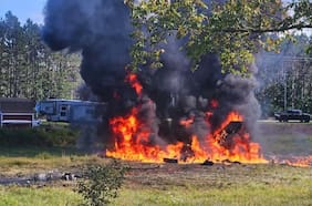 EE.UU.: Avión F-16 se estrella en Michigan y provoca una evacuación por derrame químico