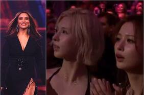 Esta fue la reacción del grupo de k-pop NMIXX al show Myriam Hernández en Viña 2025