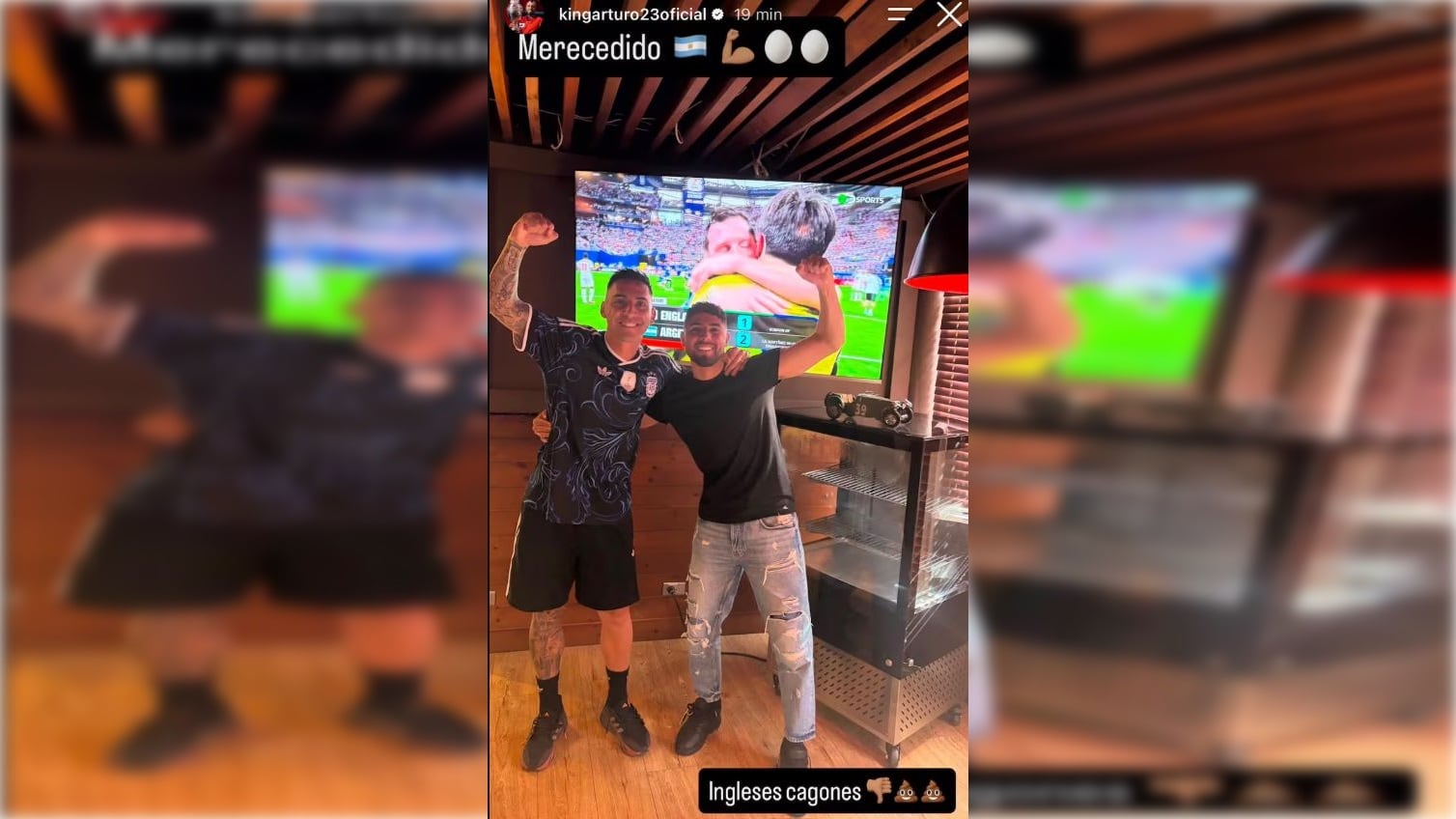 “Ingleses cagones”: la polémica celebración de Arturo Vidal por el triunfo de Argentina